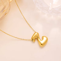 New Titanium Steel 18K Gold-Plated 26-Letter Necklace For Women