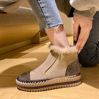Rhinestone Ankle Boots Women Platform Shoes Fashion Boot