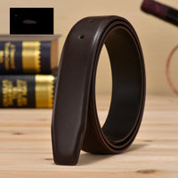 Headless Two-layer Leather Belt Body Caviar Leather