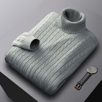 Men's Turtleneck Sweater Fleece-lined Thickened