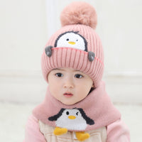 Boys And Girls Knitted Scarf Warm Winter Hat
