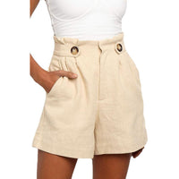 European And American Solid Color High-waisted Frilly Loose Straight-leg Pants