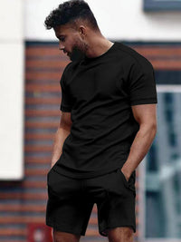Men's Casual Short Sleeve T-Shirt Sports Suit
