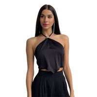 SpringSummer Backless Halter Neck Lace Up Tank Top