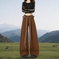 High-street Draping Tummy-control Comfortable Fashionable Versatile Jeans