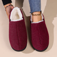 Casual All-inclusive Fur Collar Outer Wear Indoor Shoes Comfortable Memory Foam Winter Ankle Wrap Cotton Slippers