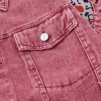 Heavy Industry Washed And Worn Stitching Edging Denim Jacket