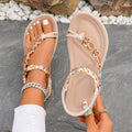 Bohemian Hand-woven Flat Bottom Ladies' Sandals