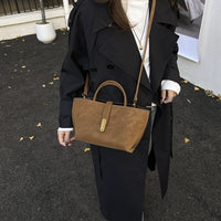 Retro High-capacity Minimalist Suede-style Tote Bag