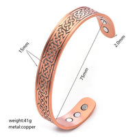 Retro-style Energizing Open-adjustable Pure Copper Magnetic Bracelet