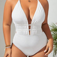 Women's Belly-covering Beach Solid Color Fashion One-piece Swimsuit