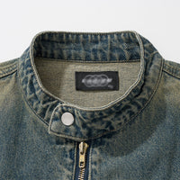 American Workwear Stitching Denim Coat