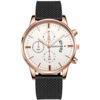 Mens Watch Fake Three-Subdial Six Hands Calendar Casual Fashionable Business Quartz