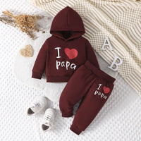 Hooded Printed Sweater Trousers Suit Casual All-matching