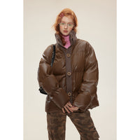 Cotton-padded Coat Stand-up Collar Thermal Loose Fashionable Jacket
