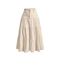 Stylish Womens Solid-color High-waisted Skirt