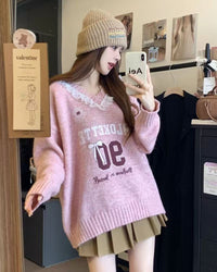 Autumn And Winter Sweet Style Thermal Sweater Pullover Top