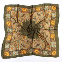 Spring And Autumn Women's Printed 90 Large Kerchief Artificial Silk Floral Scarf
