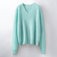 Versatile Loose-fitting Brushed Sweater In A Solid Color
