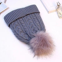 Add Cashmere Double-layer Wool Outdoor Warm Knitted Hat