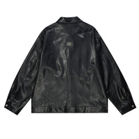 Turtle Crack Motorcycle Leather Outer Loose Leisure