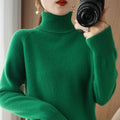 Women's Fashion High Collar Knitted Sweater