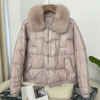 Down Jacket Short Loose Fashion Retro Patchwork Coat