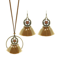Retro Floral Earrings And Necklace Set With A Distinctive European And American Style