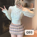 Korean-style Thickened Off-shoulder Long-sleeve Sweater For Women