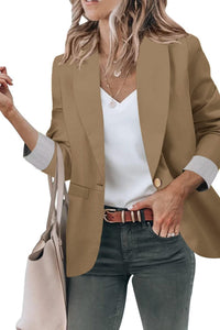 Women's Cardigan Button Small Coat Long Sleeve Short Suit