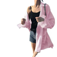 Loose-fitting Sun-protective Long-sleeve Top For Women