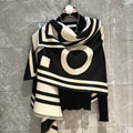 It Looks Good When You Hang It Casually, High-end Feeling, Full Of Black Shawl For Women