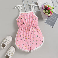 Children's Fashion Printing Strap Jumpsuit
