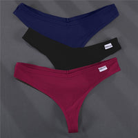 Ladies Thong Briefs Low Waist High Slit