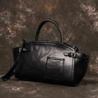 Leather Women's Casual Zip Crossbody Bag
