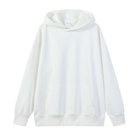 Loose-fit Drop-shoulder Design Solid-color Everyday Casual Hoodie