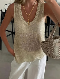 Versatile Loose-fit Sleeveless Sexy V-neck Top For Women