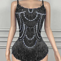 Women's Creative All-Match Solid-Color Tassel Dress