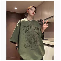 Suede-velvet Short-sleeve T-shirt Men's Summer