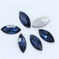 Horse Eye Crystal Pointed Glass Silver Bottom Loose Diamond