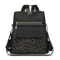 Leopard Print Women's Large Capacity Backpack