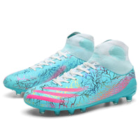 Fashion Personality New Men's High Top Soccer Football Shoes