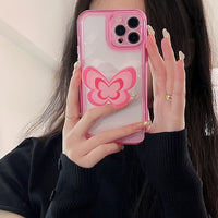 Too Empty Shell Butterfly Bracket Mobile Phone Case Transparent Sub