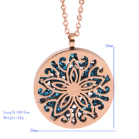 Rubiks Cube Round Pentagram Stainless Steel Necklace Rose Gold