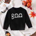 Boy's Cartoon Ghost Embroidered Long-sleeved Sweater