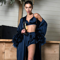 Womens Loungewear Underwear Shorts Feather Pajama Set