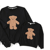 Spring And Autumn Cartoon Bear Embroidered Sweater Long Sleeve Parent-child Wear