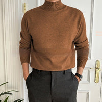 Men's Business Pullover Mock Neck Sweater