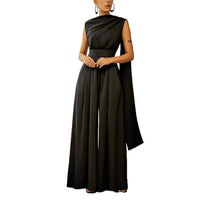 Women's Solid Color Slim-fit Jumpsuit Loose Casual Pants