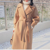 Autumn And Winter Woolen Coat Women's Korean-style Thickened Cinched